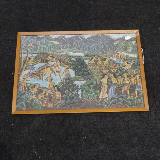 INDONESIAN ARTWORK ON FABRIC 505x770mm