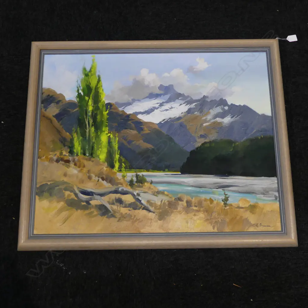 JIM DUNCAN (b.1939) 'MOUNT AVALANCHE' OIL ON BOARD 605x760mm Image 1++