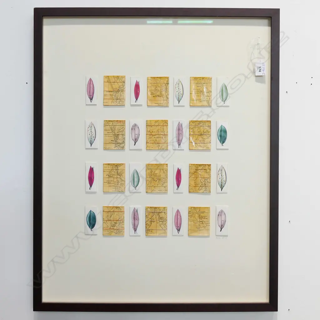 MIXED MEDIA ARTWORK BY KATE WELLS. WAITAKERE THEME 700 x 570mm Image 1++