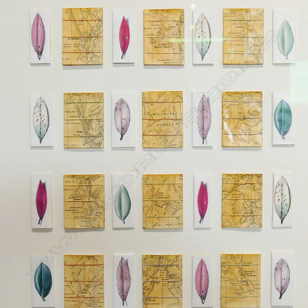 MIXED MEDIA ARTWORK BY KATE WELLS. WAITAKERE THEME 700 x 570mm Image 1++