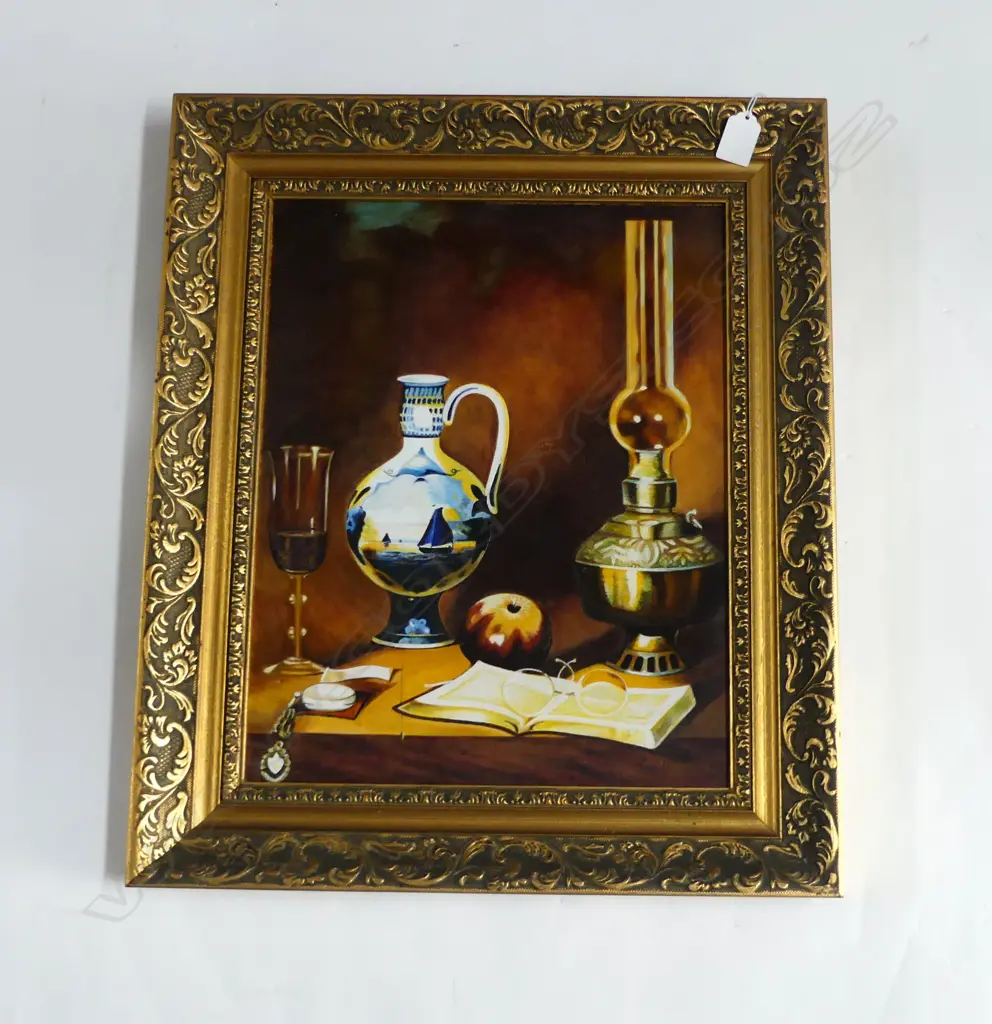 SIGNED STILL LIFE, ACRYLIC ON BOARD, 410x320mm Image 1++