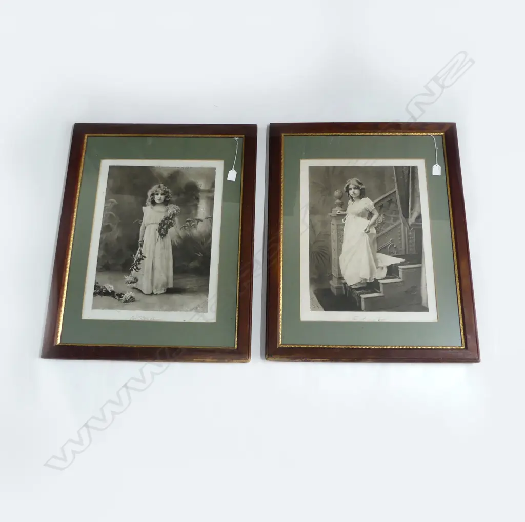 PR VICTORIAN PHOTO LITHOGRAPHIC PRINTS of YOUNG GIRLS, PUB LANDEKER & BROWN LON. 500 x 370mm Image 1++