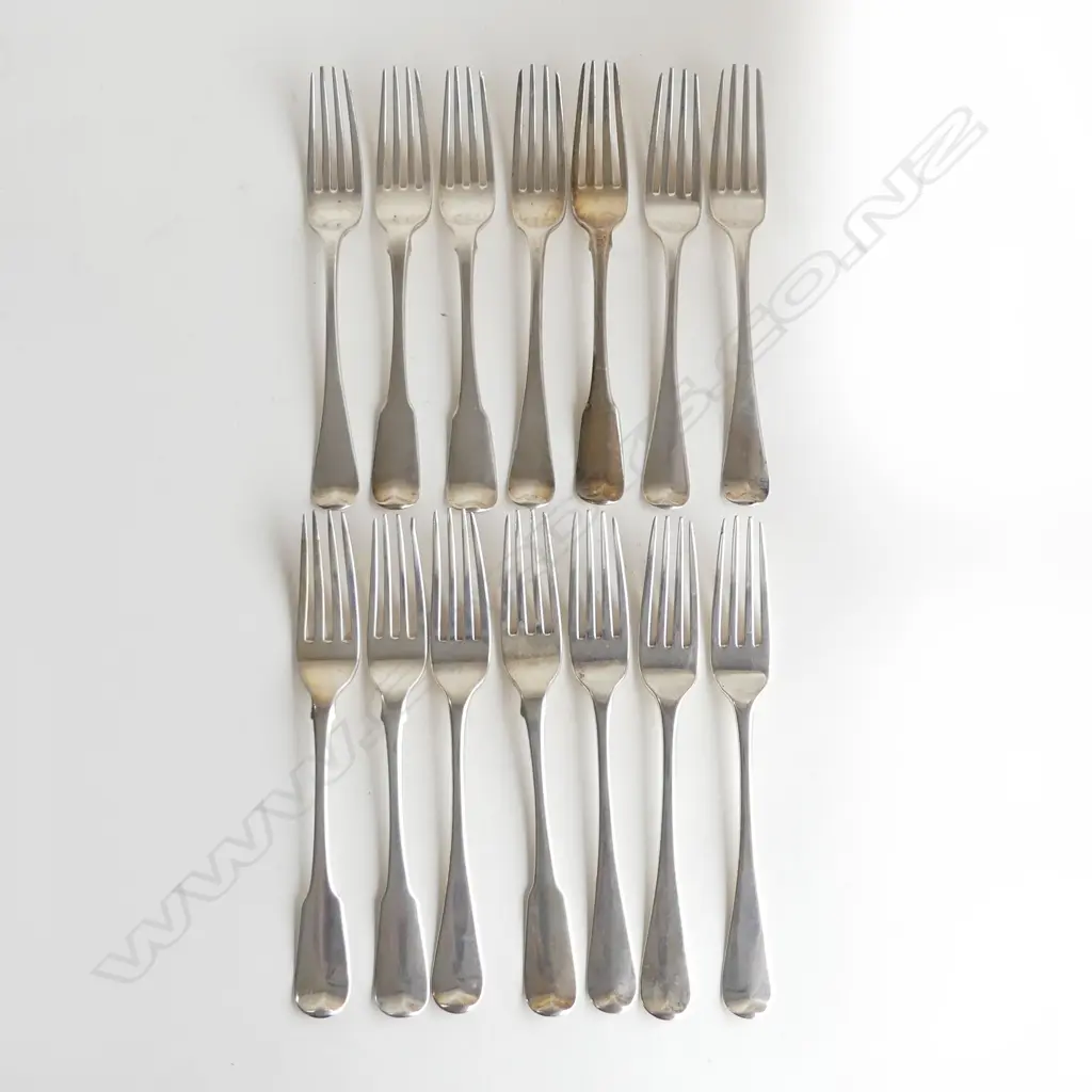 14 GEO S/SILVER DINNER FORKS 1010GMS Image 1++