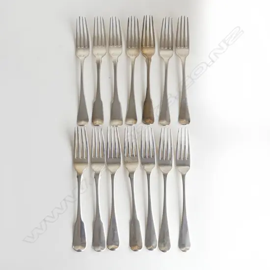 14 GEO S/SILVER DINNER FORKS 1010GMS