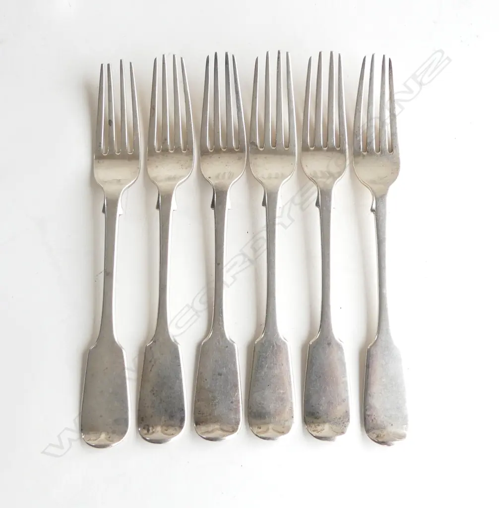 SET OF 6 VICT S/SILVER DESSERT FORKS 263GMS Image 1++