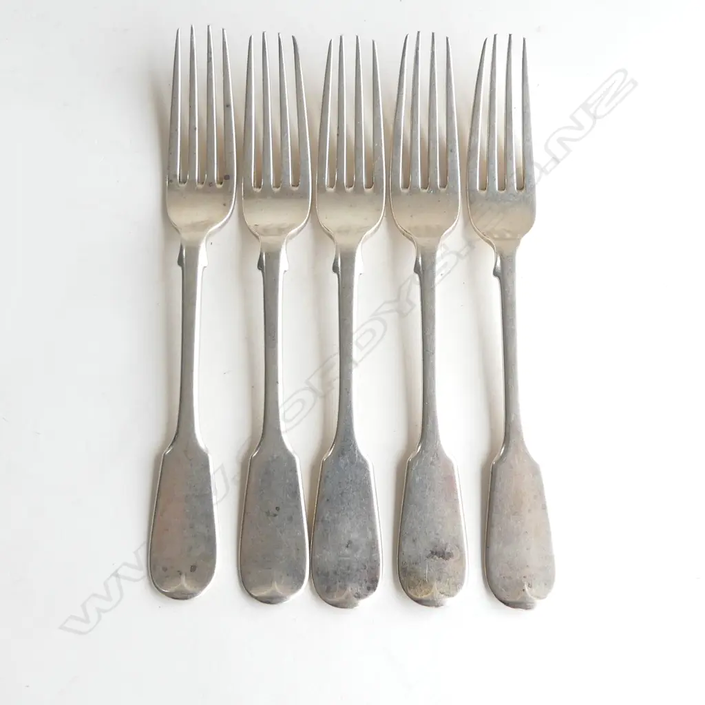 5 S/SILVER VICT DESSERT FORKS 242GMS Image 1++
