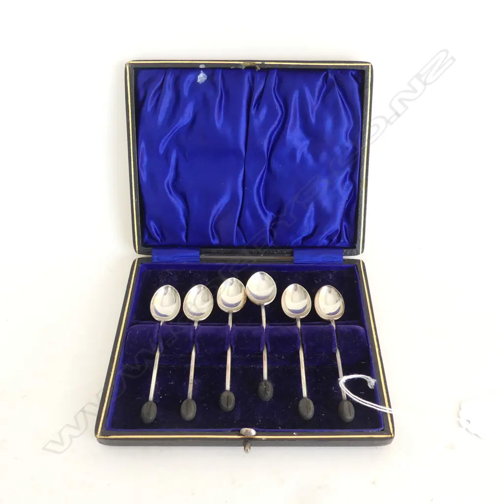 CASED SET S/SILVER COFFEE SPOONS 40GMS Image 1++