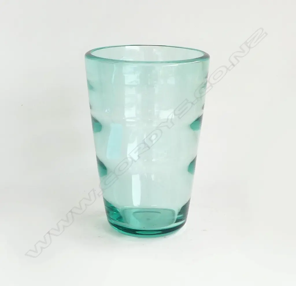 WHITE FRIARS GREEN GLASS VASE H200MM Image 1++