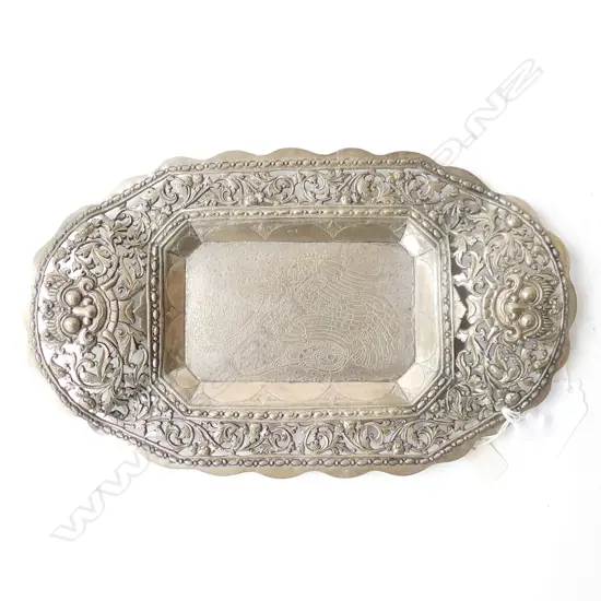 INDONESIAN SILVER DISH, 155x255mm, 155gms