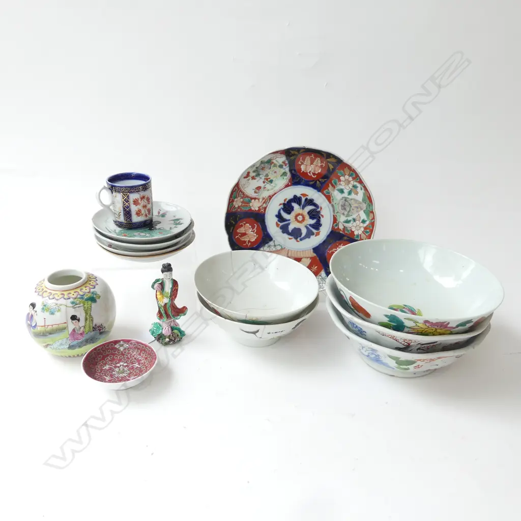 14 PCES ORIENTAL CHINA, HAIRLINES Image 1++
