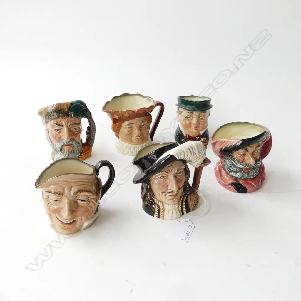 6 ROYAL DOULTON CHARACTER JUGS H.100mm Image 1++