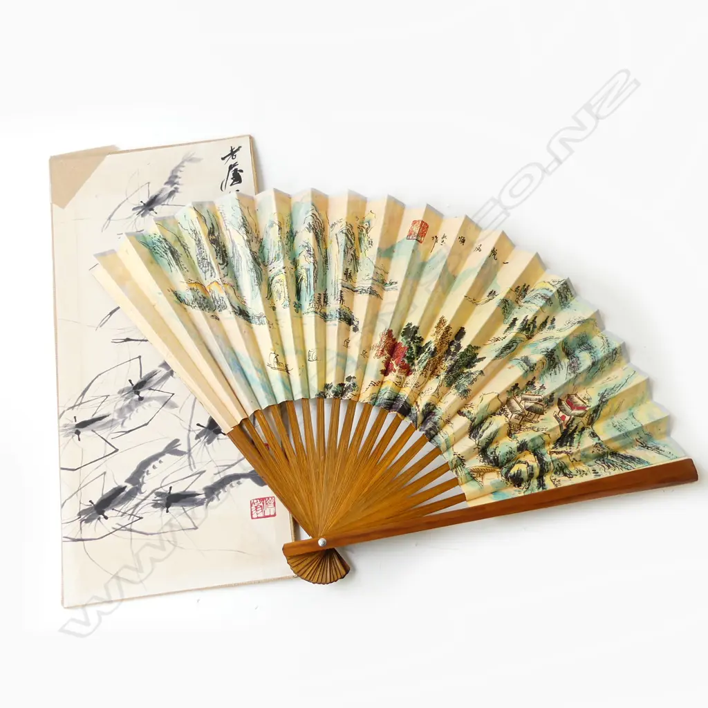 CHINESE FAN & ARTWORK 380x180mm Image 1++