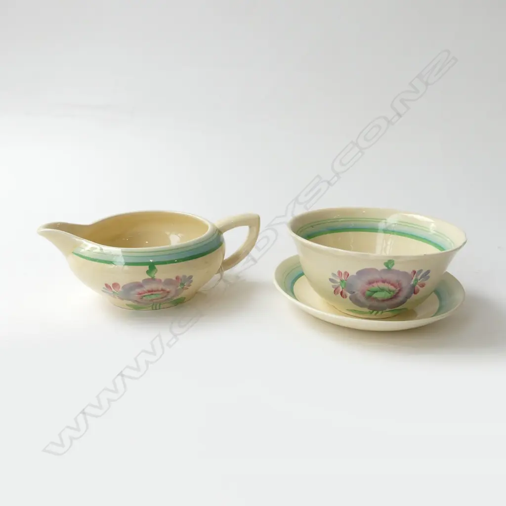 3 PC C/CLIFF JUG DIA130MMBOWL DIA130 & SAUCER Image 1++
