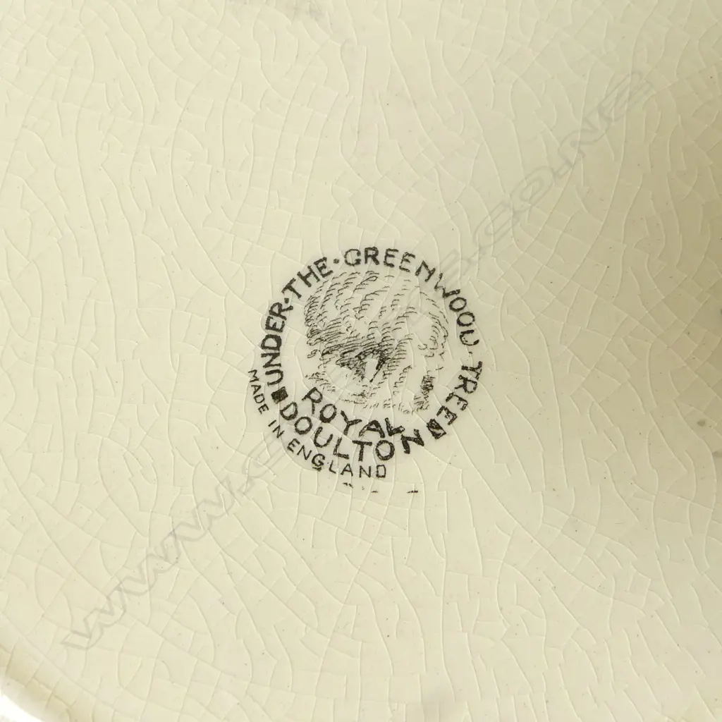 ROYAL DOULTON UNDER THE GREENWOOD TREE BOWL SERPENTINE SHAPE, Dia 190mm +TEAPOT Image 1++
