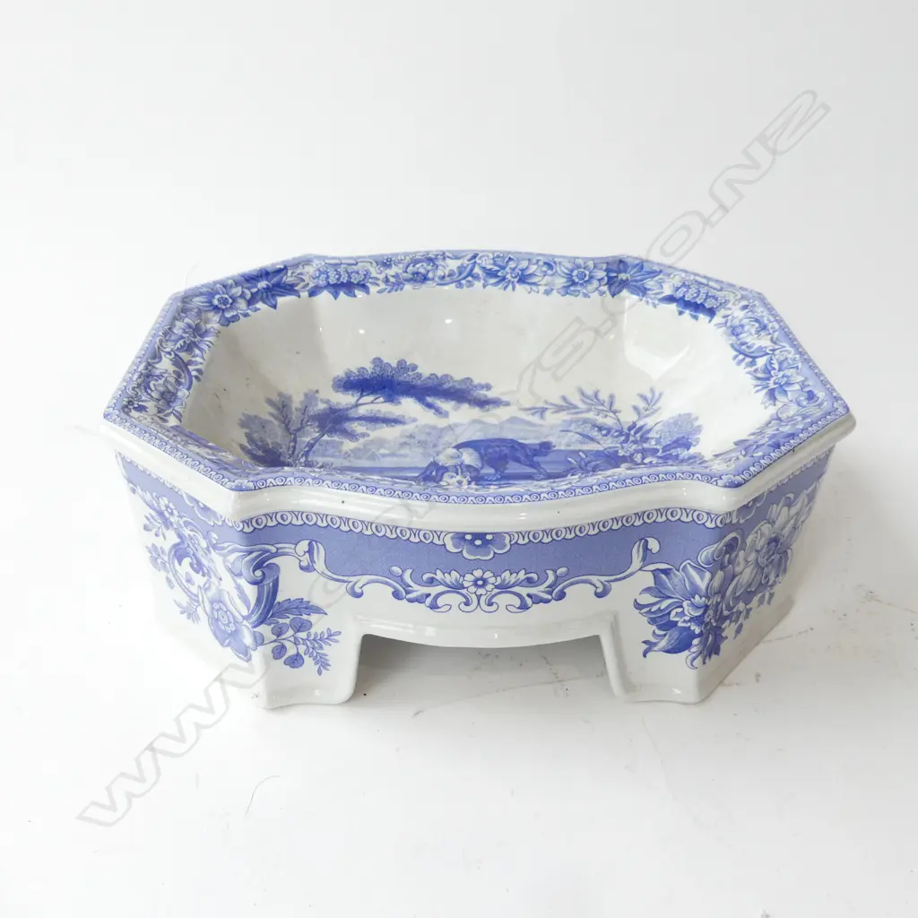MODERN SPODE 'AESOPS FABLES' DOG BOWL, 589/750 2001 W.275mm Image 1++