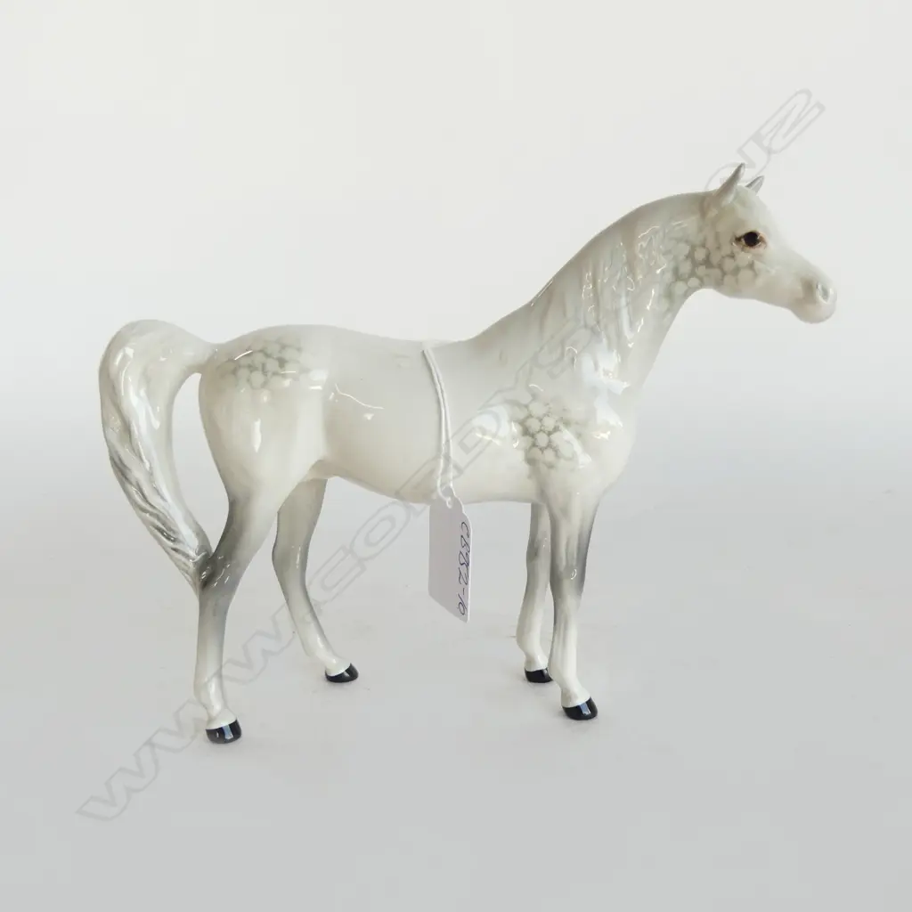 BESWICK HORSE 'DAPPLE GREY' restored ears H.163mm Image 1++