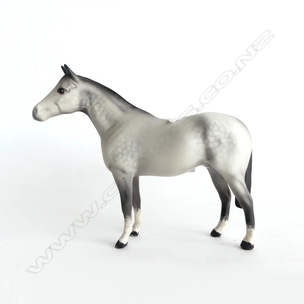 BESWICK HORSE THOROUGHBRED STALLION (small) matt grey.H.138mm Image 1++