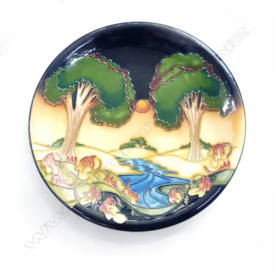 MOORCROFT 'EVENING SKY' PLATE, EMMA BOSSON 2003 260mm dia