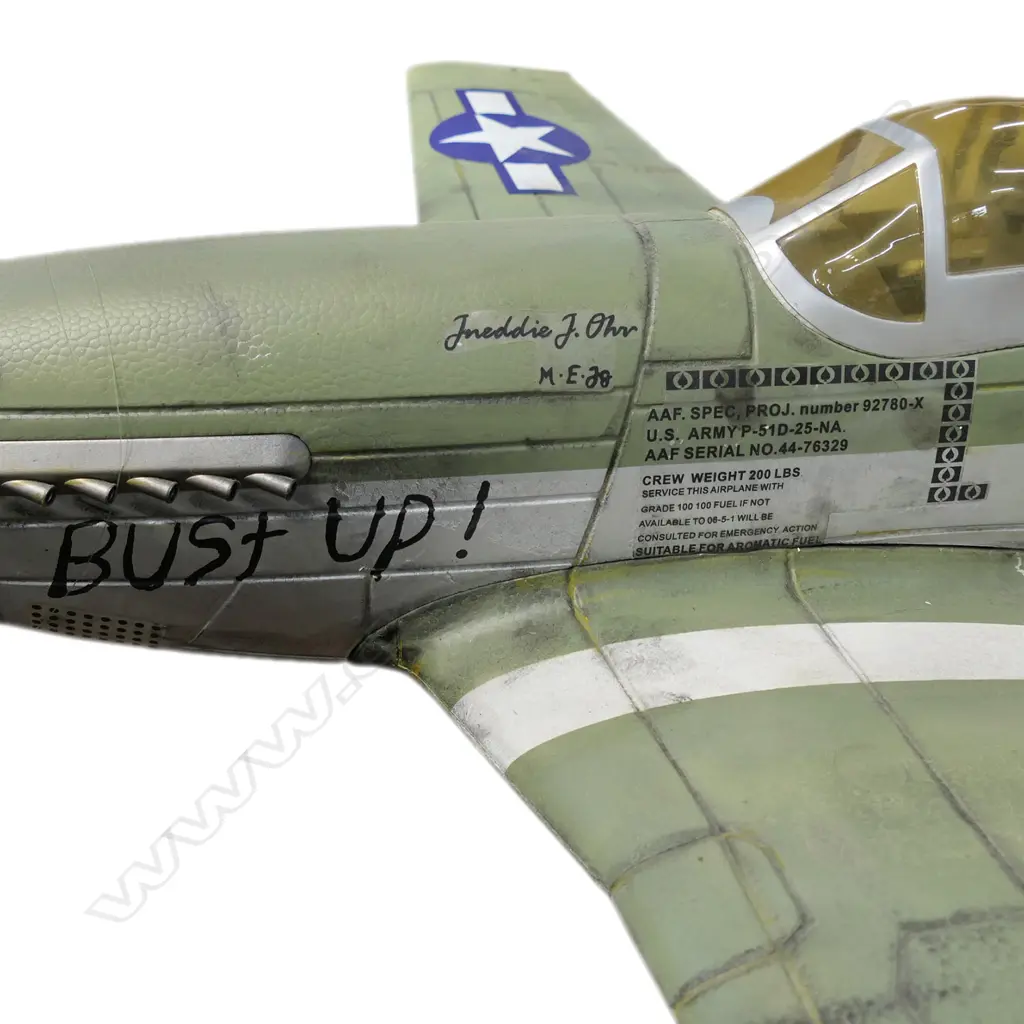 LG GREEN PAINTED STYROFOAM MODEL PLANE, 1240 x 1450mm Image 1++