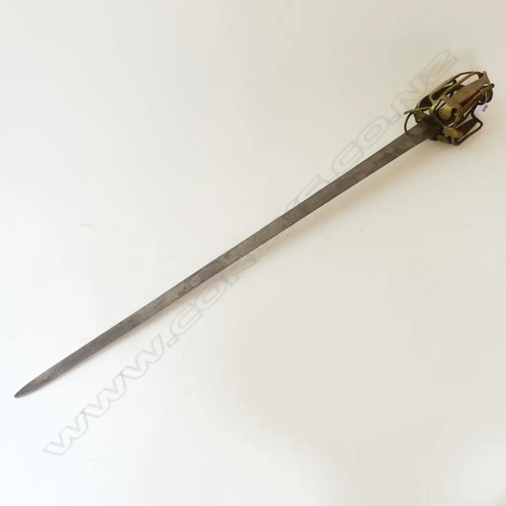 VINTAGE SCOTTISH BASKET HILT SWORD L.930mm Image 1++