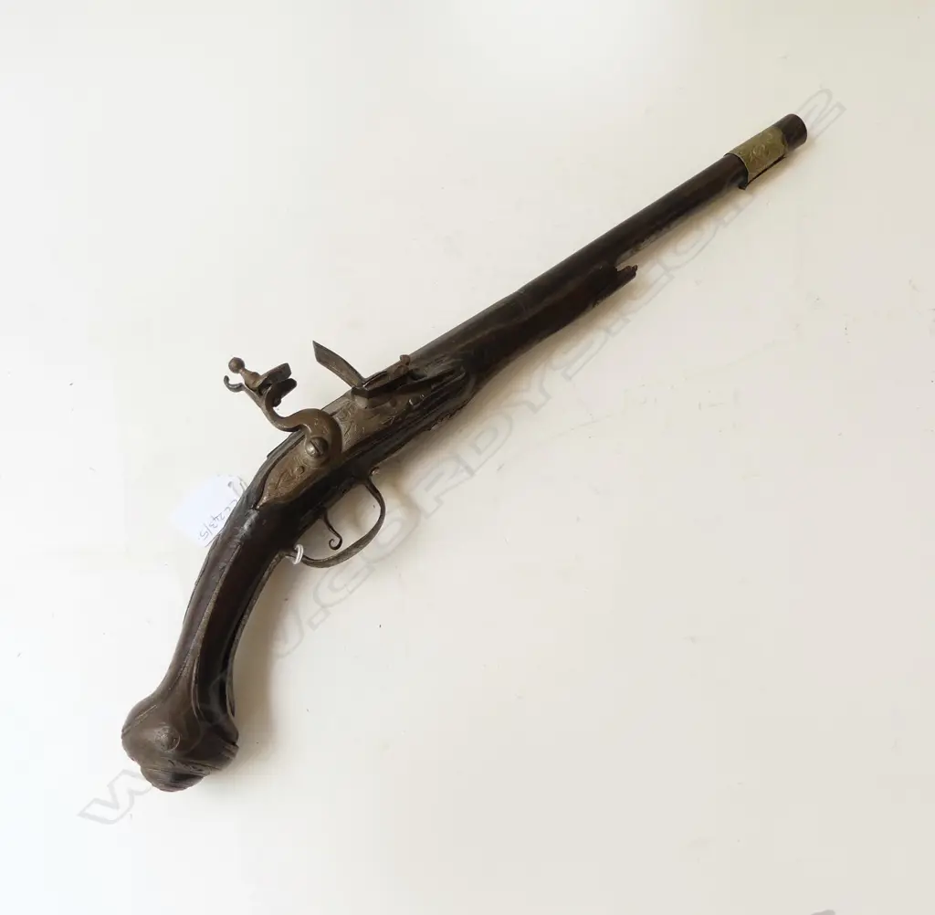 ANTIQUE TURKISH FLINTLOCK PISTOL L.480mm No Fire Arms License Required. Image 1++
