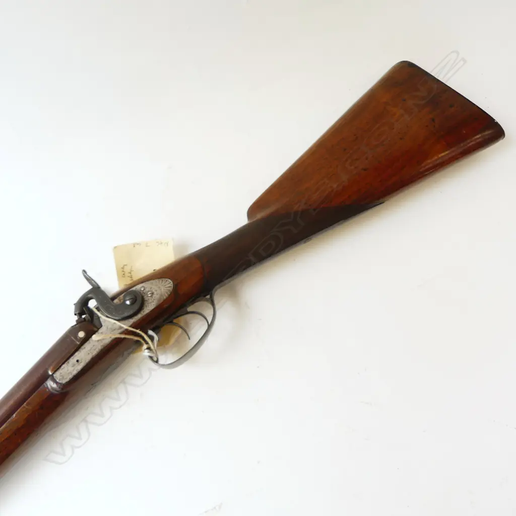 19thC 12g Jas. Catley side by side muzzle loading shotgun no license required, Image 1++