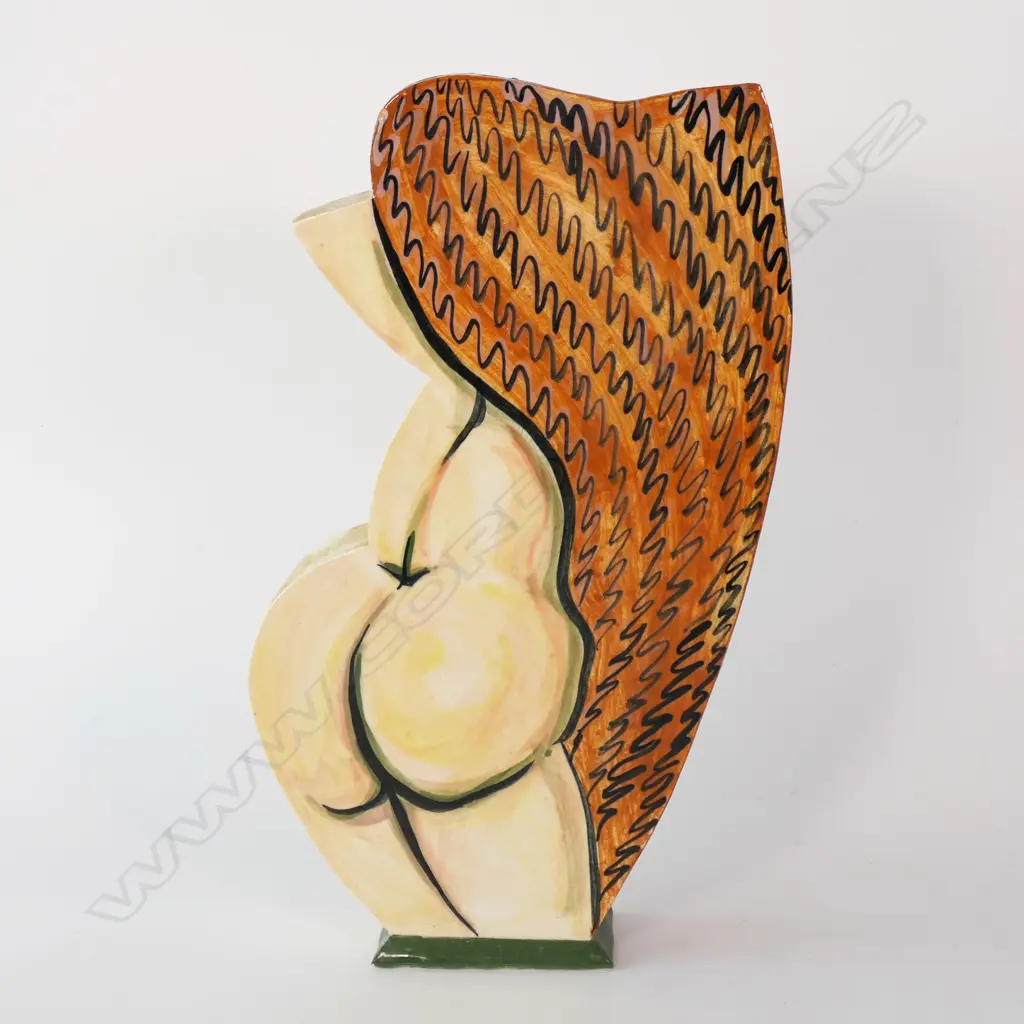 SIAN DAVIS, FEMALE NUDE STUDIO POTTERY VASE, SIGNED, H.370mm Image 1++