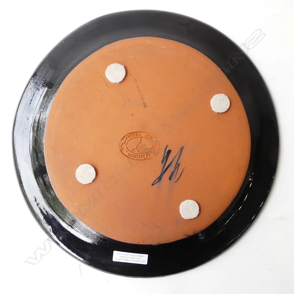 MORRIS & JAMES POTTERY PLATTER maker's marks & artist's initials Dia.380mm  Image 1++