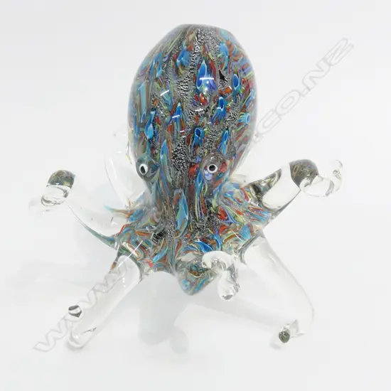 ART GLASS OCTOPUS H.200mm