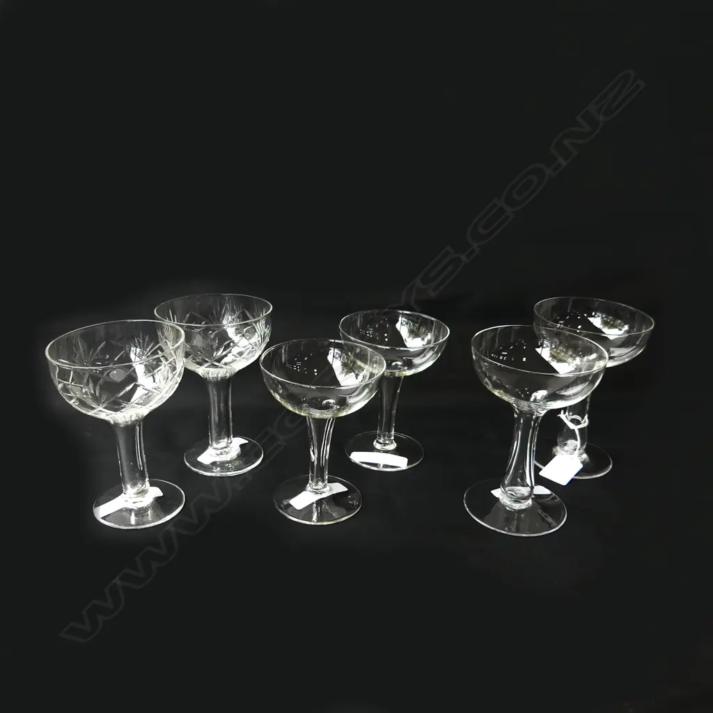 3 PRS HOLLOW STEMED CHAMPAGNE GLASSES Image 1++