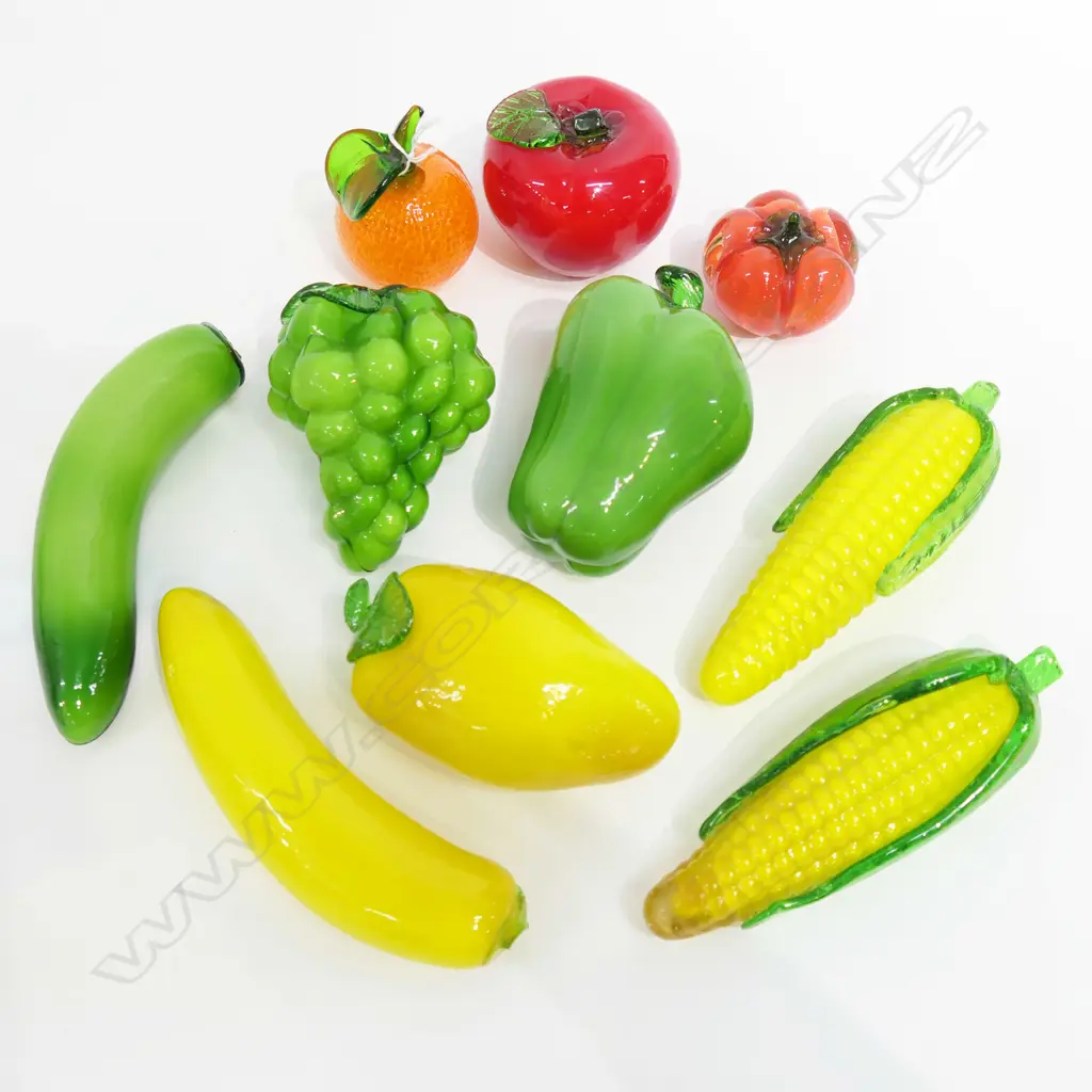 10 ART GLASS FRUIT & VEGETABLES H.195mm Image 1++