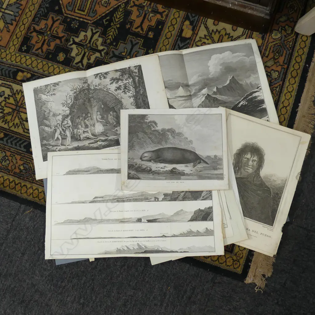 18thC COPPER PLATE ENGRAVINGS OF SOUTH ATLANTIC / ANTARTIC Image 1++