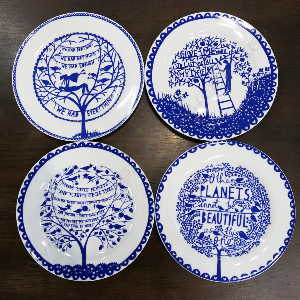 4 ROB RYAN PLATES; 4 SEASONS 230mm dia Image 1++