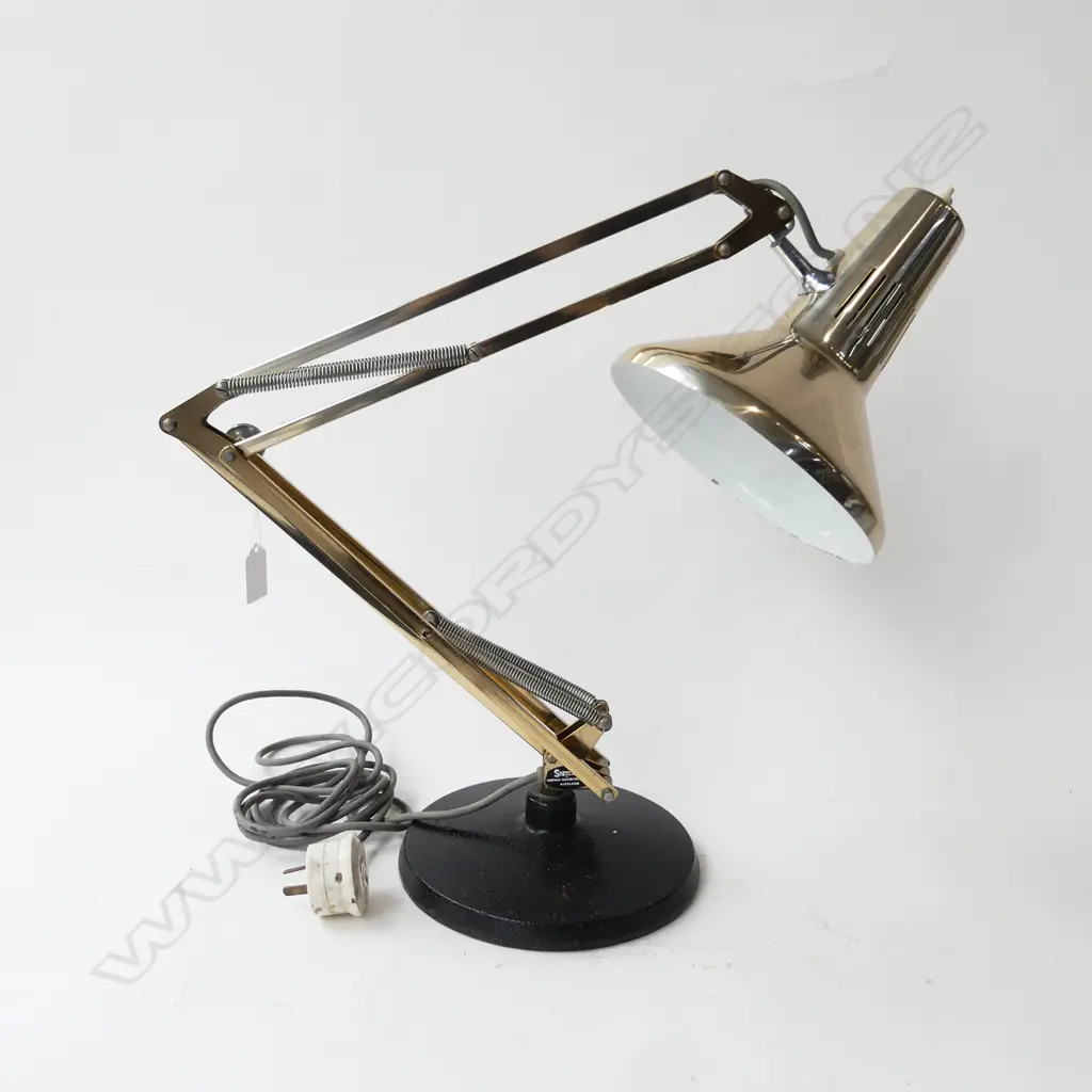 GOLD SUPERLUX ANGLE POISE DESK LAMP Image 1++