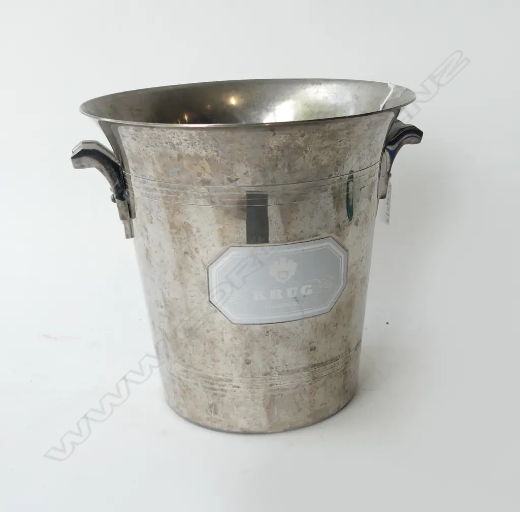 FRENCH ARGIT SILVER PLATE 'KRUG CHAMPAGNE' BUCKET H.210mm Image 1++