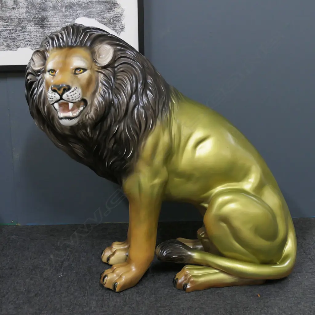 LARGE CERAMIC LION,  H.740mm, SOME FAULTS Image 1++