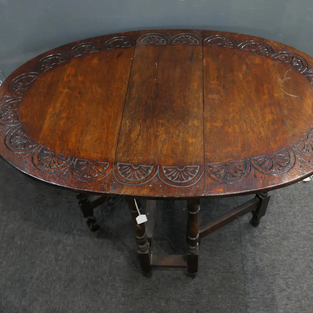 OAK DROPSIDE TABLE, W655mm Image 1++