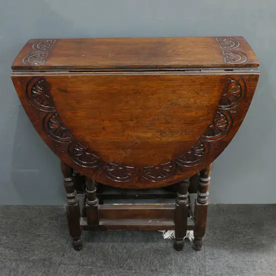 OAK DROPSIDE TABLE, W655mm