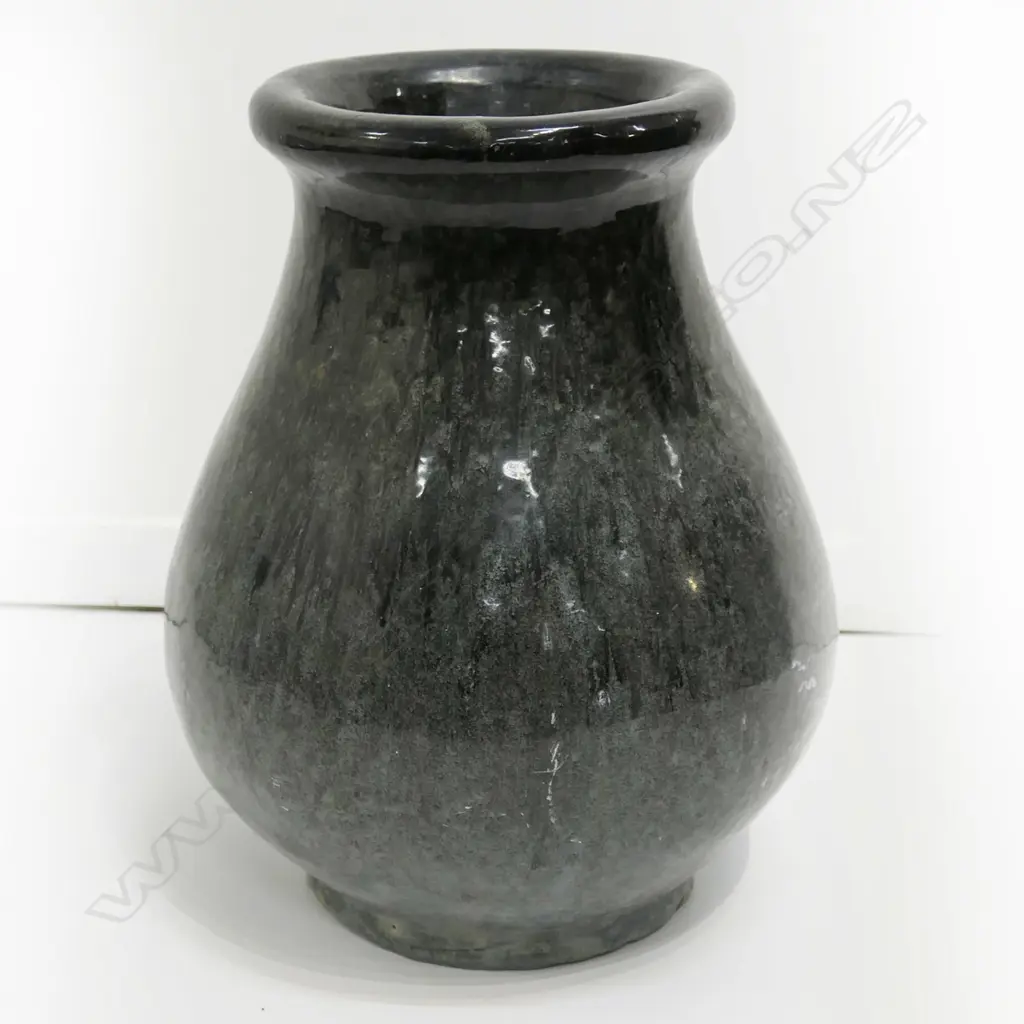 HEAVY CERAMIC POT, BLACK GLAZE H.430mm Image 1++