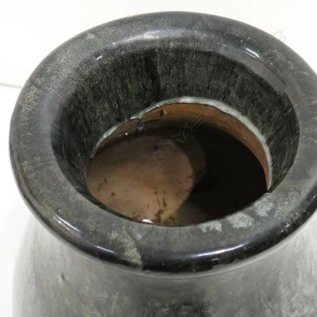 HEAVY CERAMIC POT, BLACK GLAZE H.430mm Image 1++