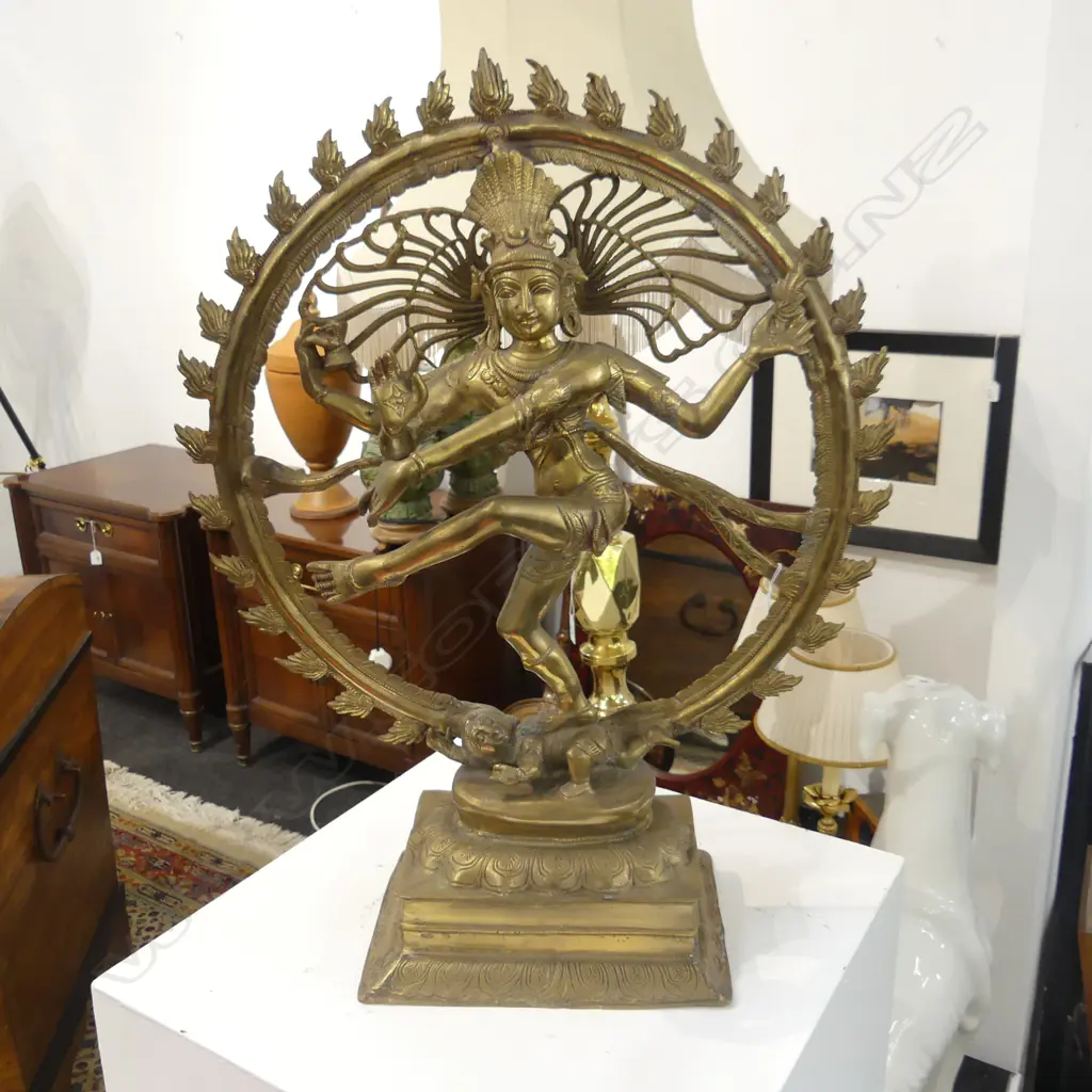 LG BRASS NATARAJA HINDU GOD OF DANCE H.680mm Image 1++