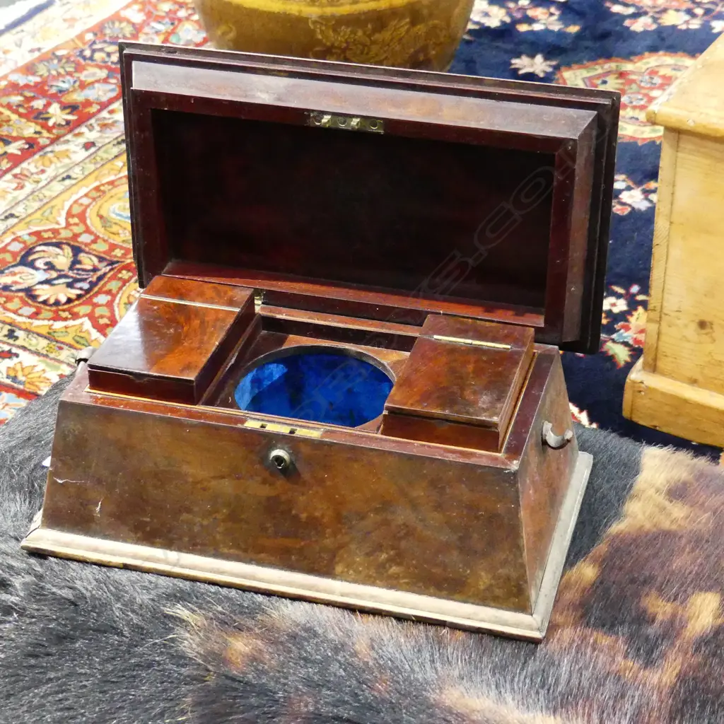 ANTIQUE TEA CADDY W.360mm FAULTS Image 1++