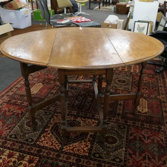 OAK DROP SIDE TABLE 1000x500x750mm