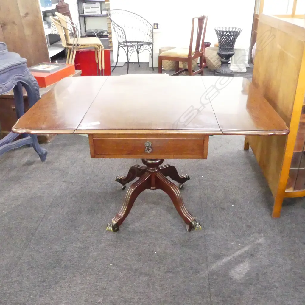 MAHOGANY DROP LEAF TABLE 875x650x750mm Image 1++