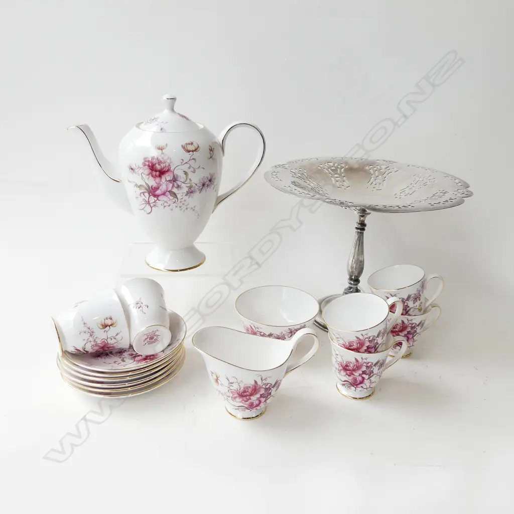 15 PCE TUSCAN 'FRAGRANCE' COFFEE SET + EP COMPORT H.190mm Image 1++