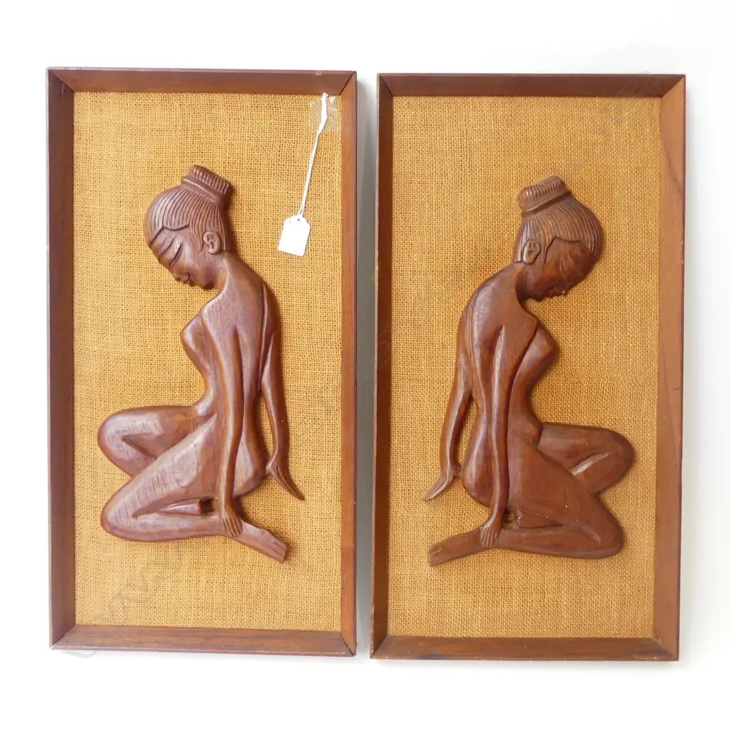 PR RETRO WOODEN ARTWORKS, NUDE FIGURES 535x285mm Image 1++