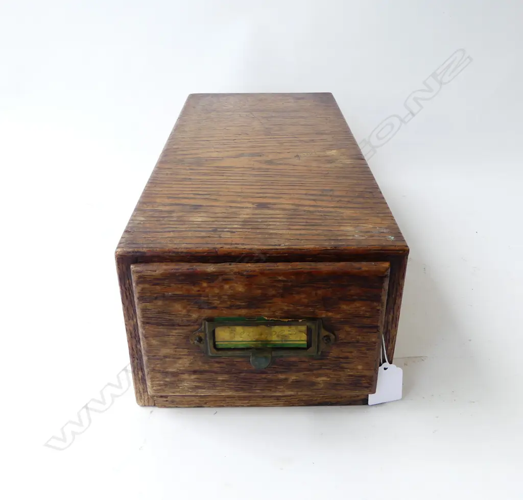 VINTAGE WOODEN FILE DRAWER 180x410x125mm Image 1++