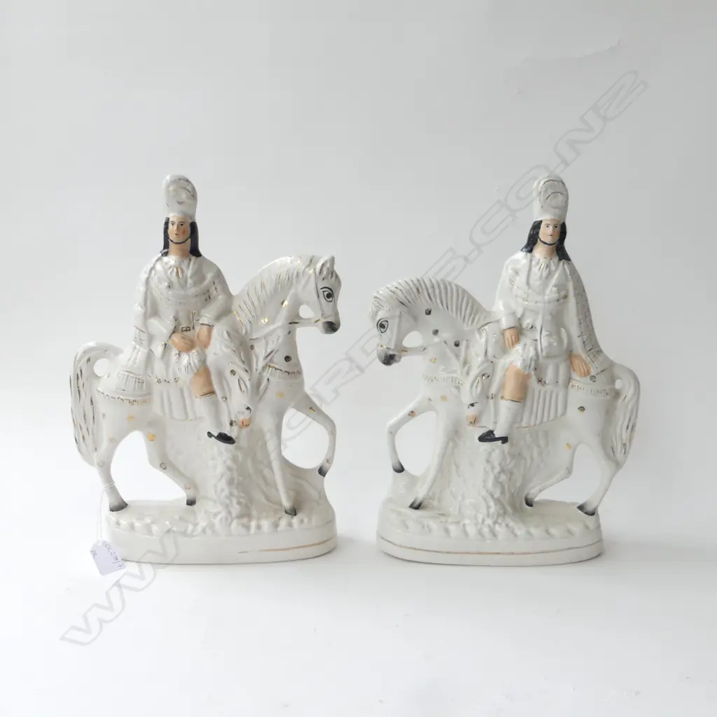 PR STAFFORDSHIRE FIGURES; MEN ON HORSEBACK H.375mm Image 1++