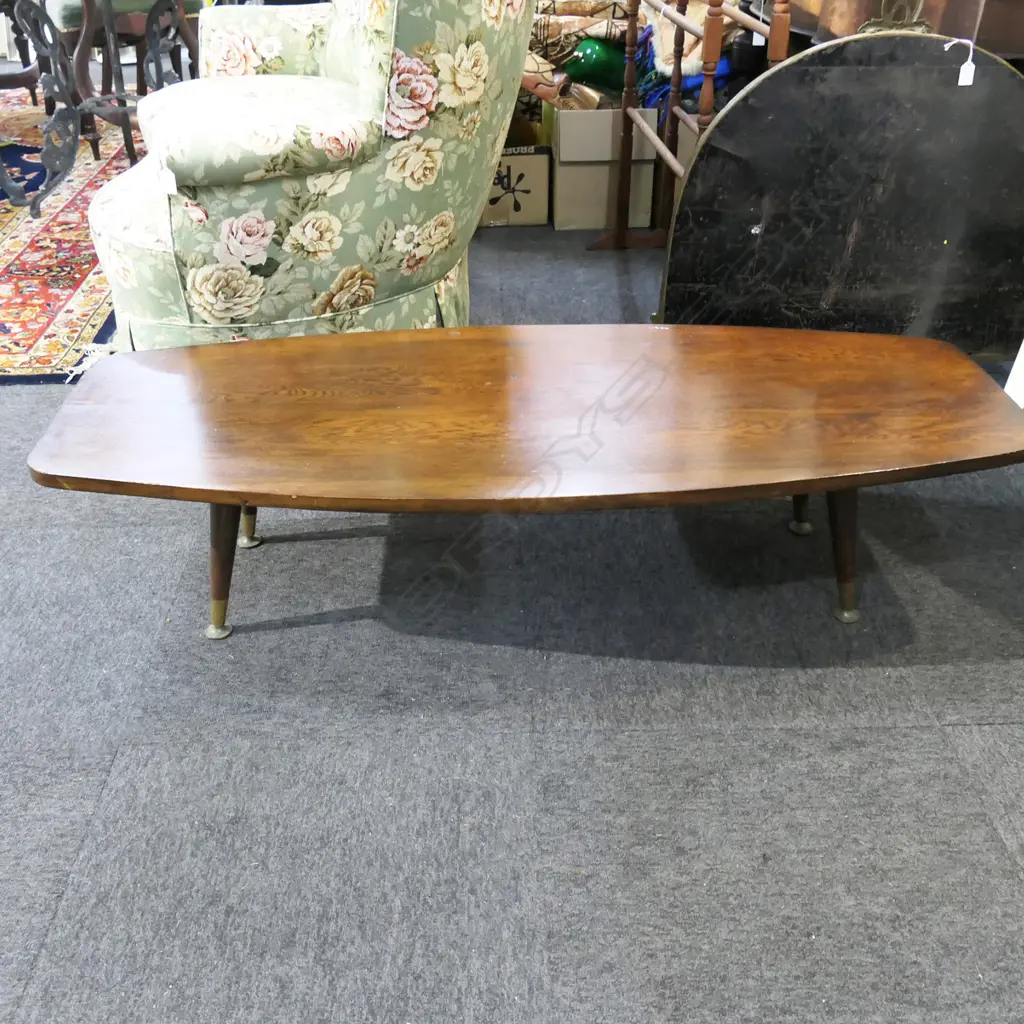 VINTAGE SOLID OAK COFFEE TABLE L.1260mm Image 1++