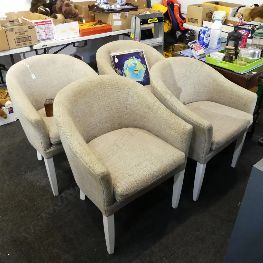 4 DESIGNERS GUILD ARMCHAIRS - SHOWING WEAR Image 1++